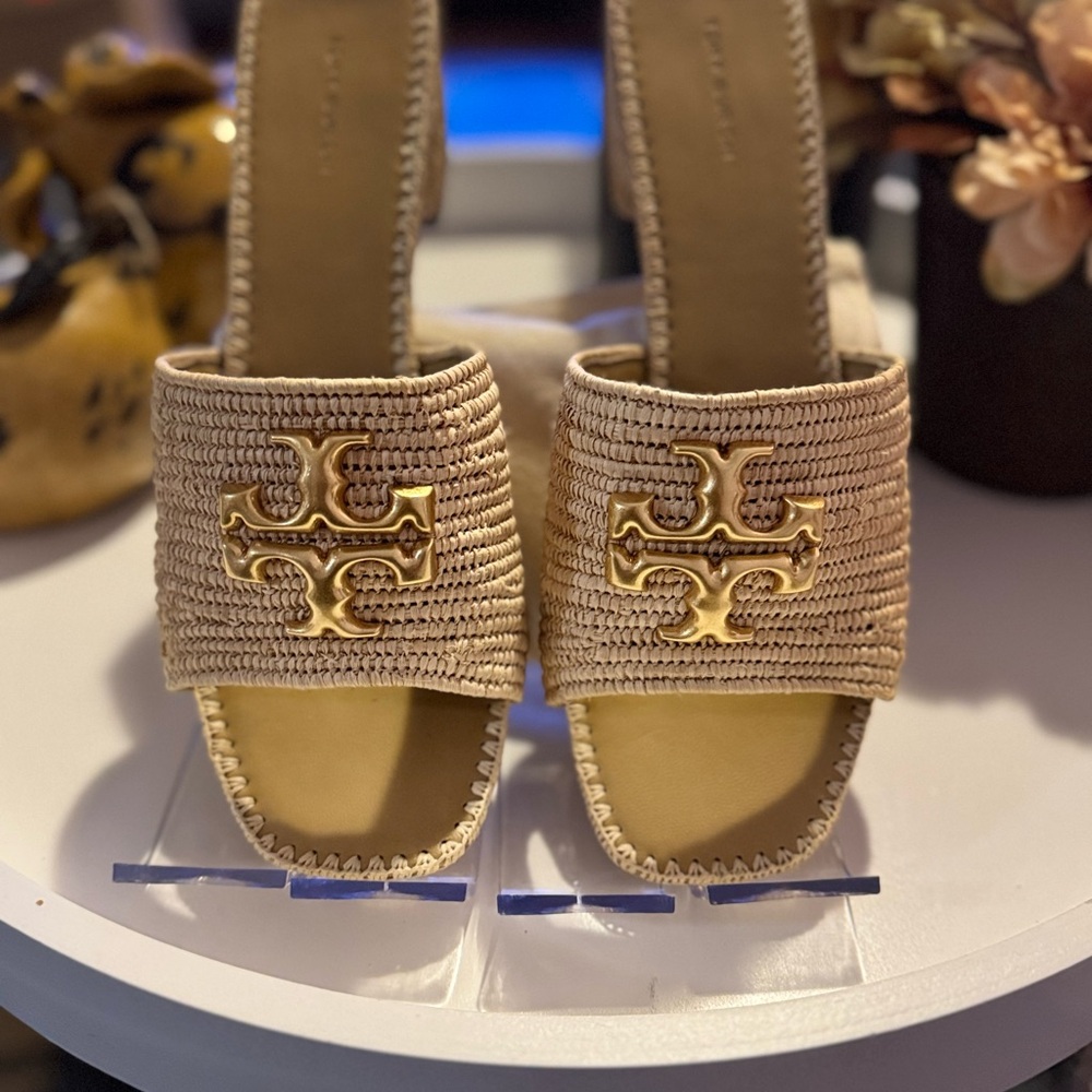 #1501 TORY BURCH Women’s 9 Elenor Raffia